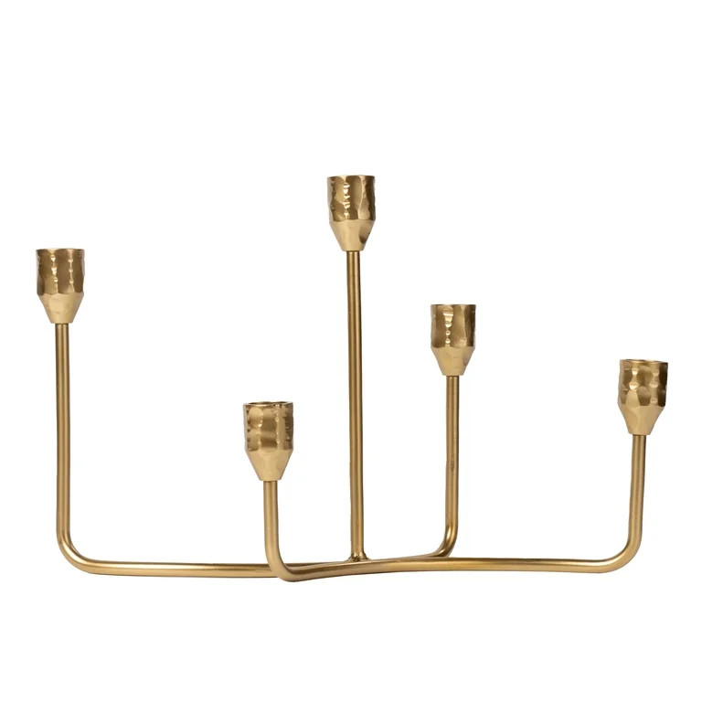 Better Homes & Garden Indoor Decorative Gold Iron Taper Candelabra | Walmart (US)
