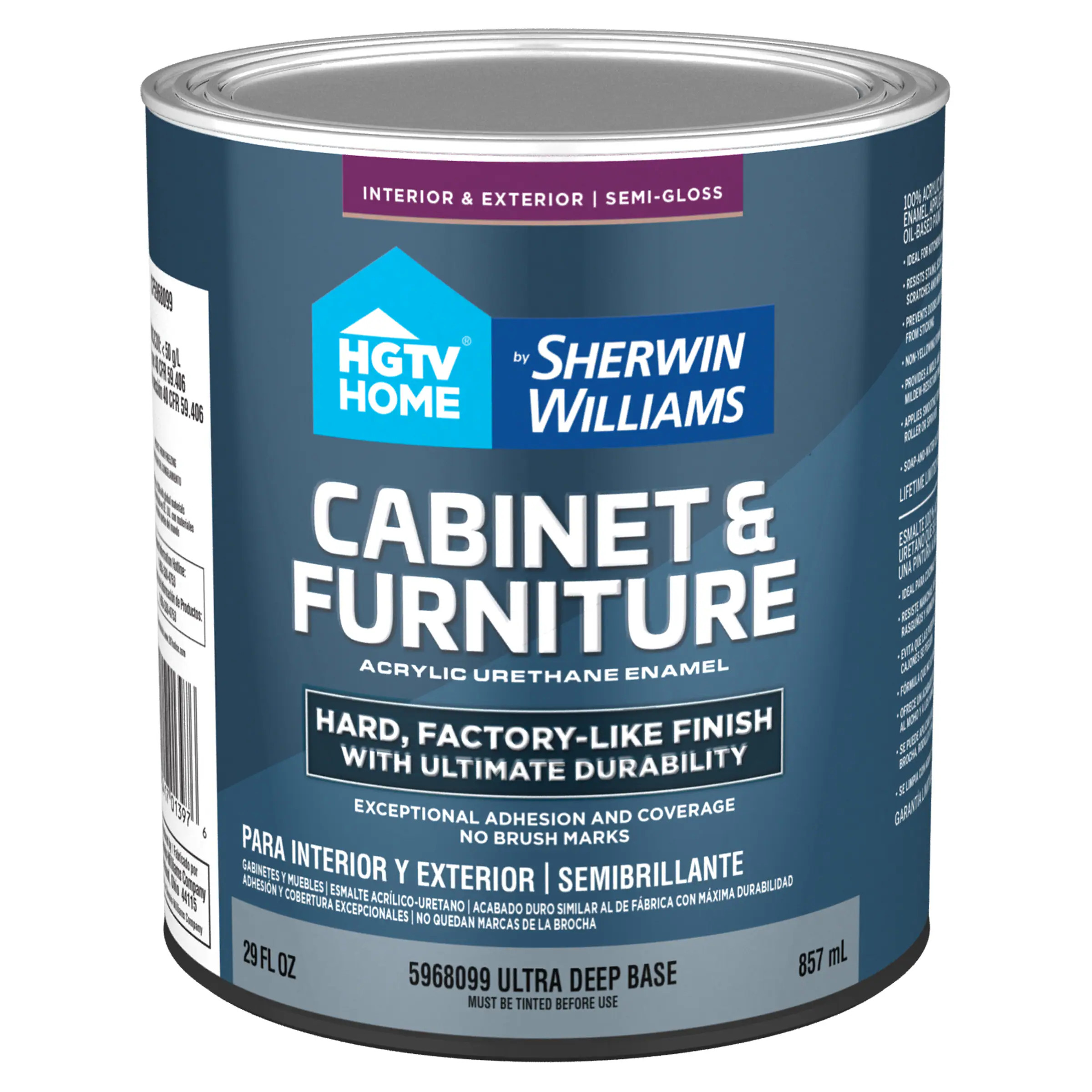 HGTV HOME by Sherwin-Williams  Cabinet and Furniture Semi-gloss Ultra Deep Tintable Cabinet and ... | Lowe's
