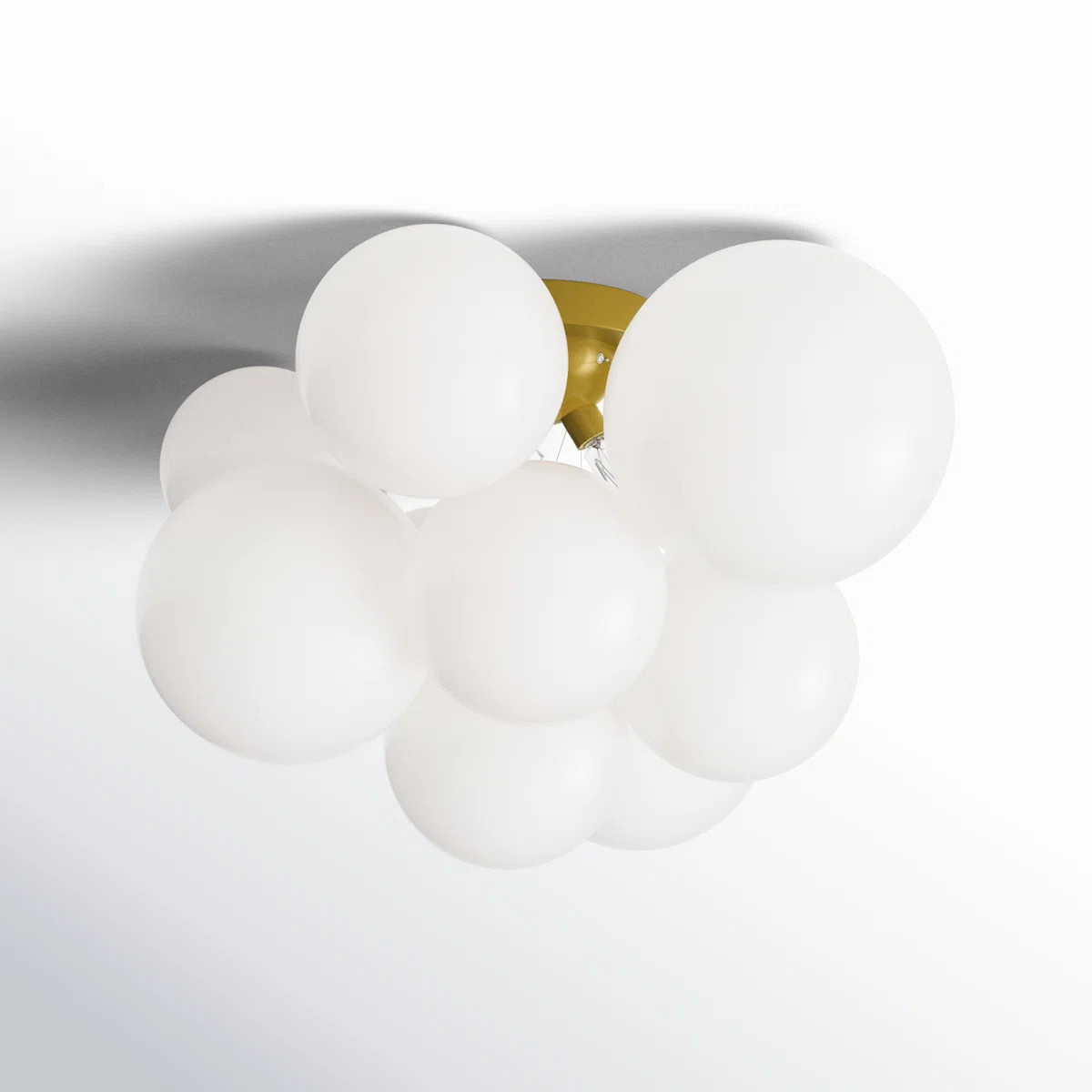 Miles 120W Opal White Flush Mount | Wayfair North America