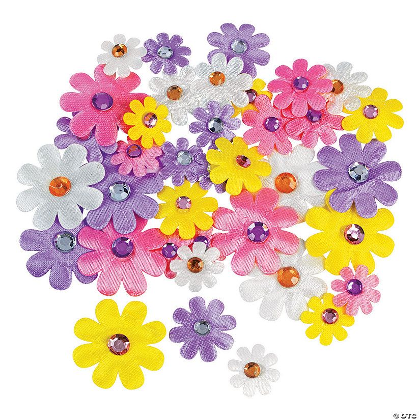 Self-Adhesive Daisies with Jewel Center - 36 Pc. | Oriental Trading Company