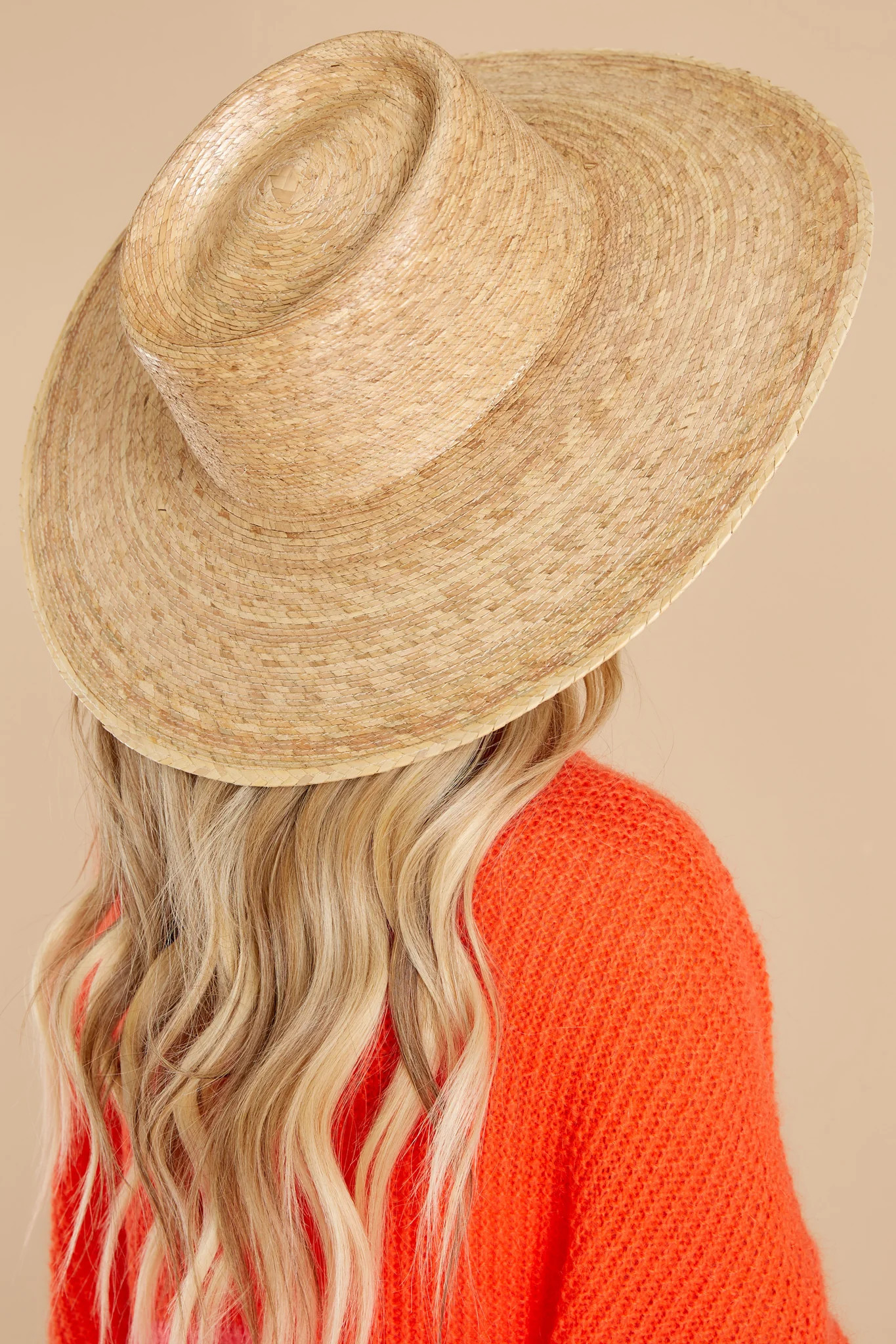 Palma Natural Wide Boater Hat | Red Dress 