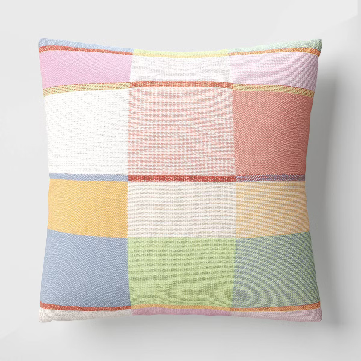 Square Color Block Woven Cotton Throw Pillow - Room Essentials™ | Target