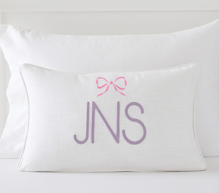 Bow Icon Personalized Pillow Cover | Pottery Barn Kids