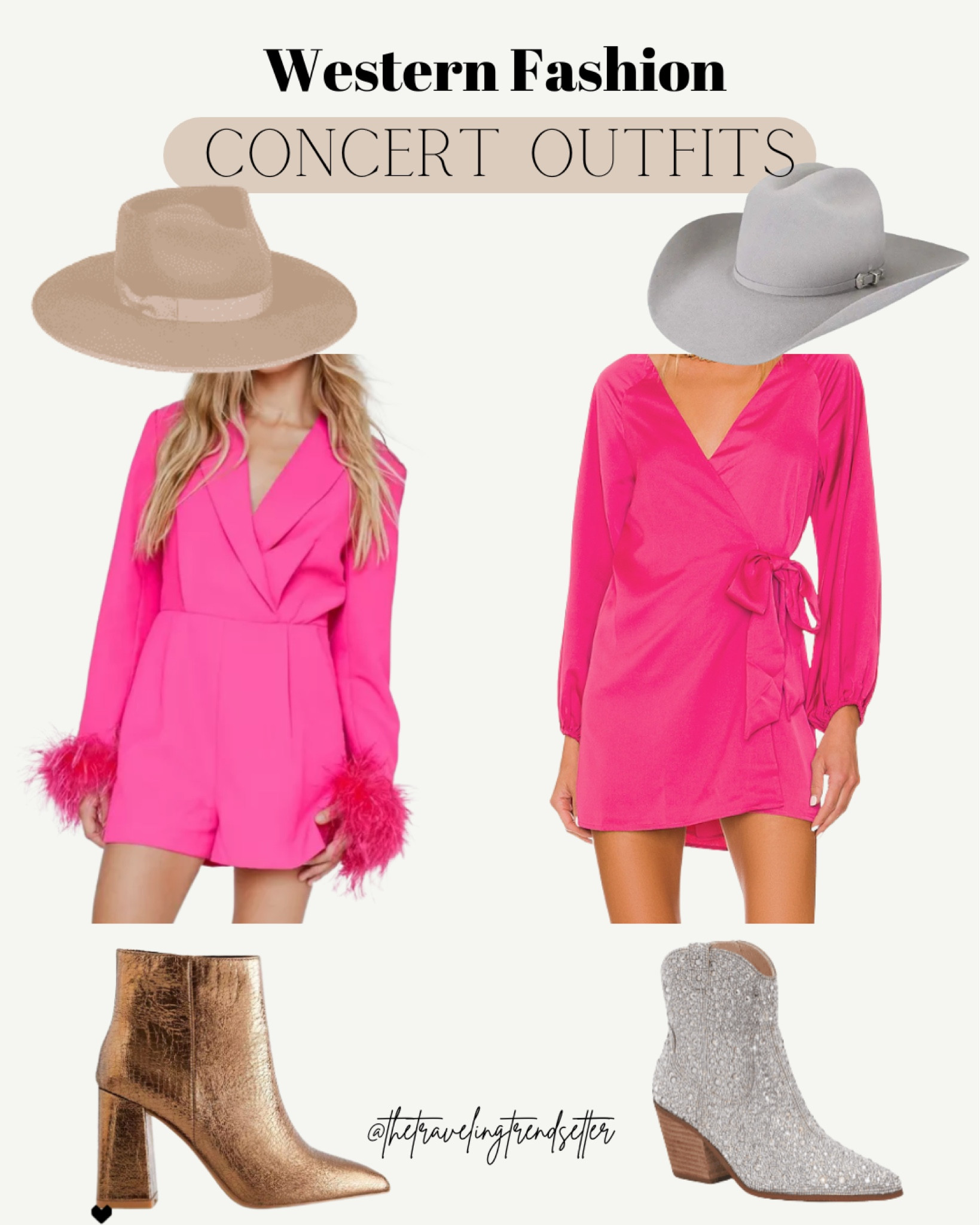 Western fashion. Concert outfits - pink - sprin g- summer - hats - booties 

#LTKstyletip #LTKshoecrush #LTKsalealert