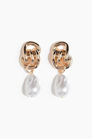 H & M - Bead-Pendant Earrings - Gold | H&M (US + CA)