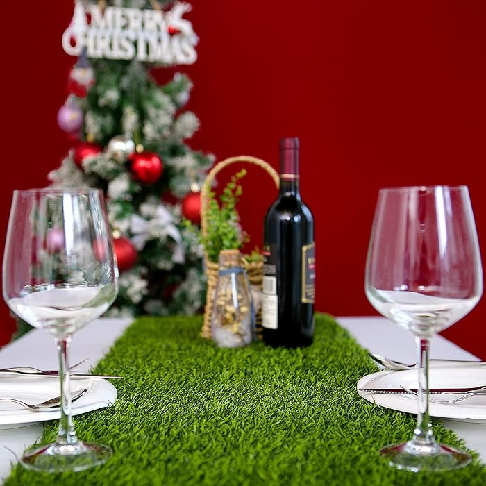 Artificial Grass 14 x 108 inch Table Runner, Perfect for Spring, Fall Holidays, Parties, Catered ... | Amazon (US)