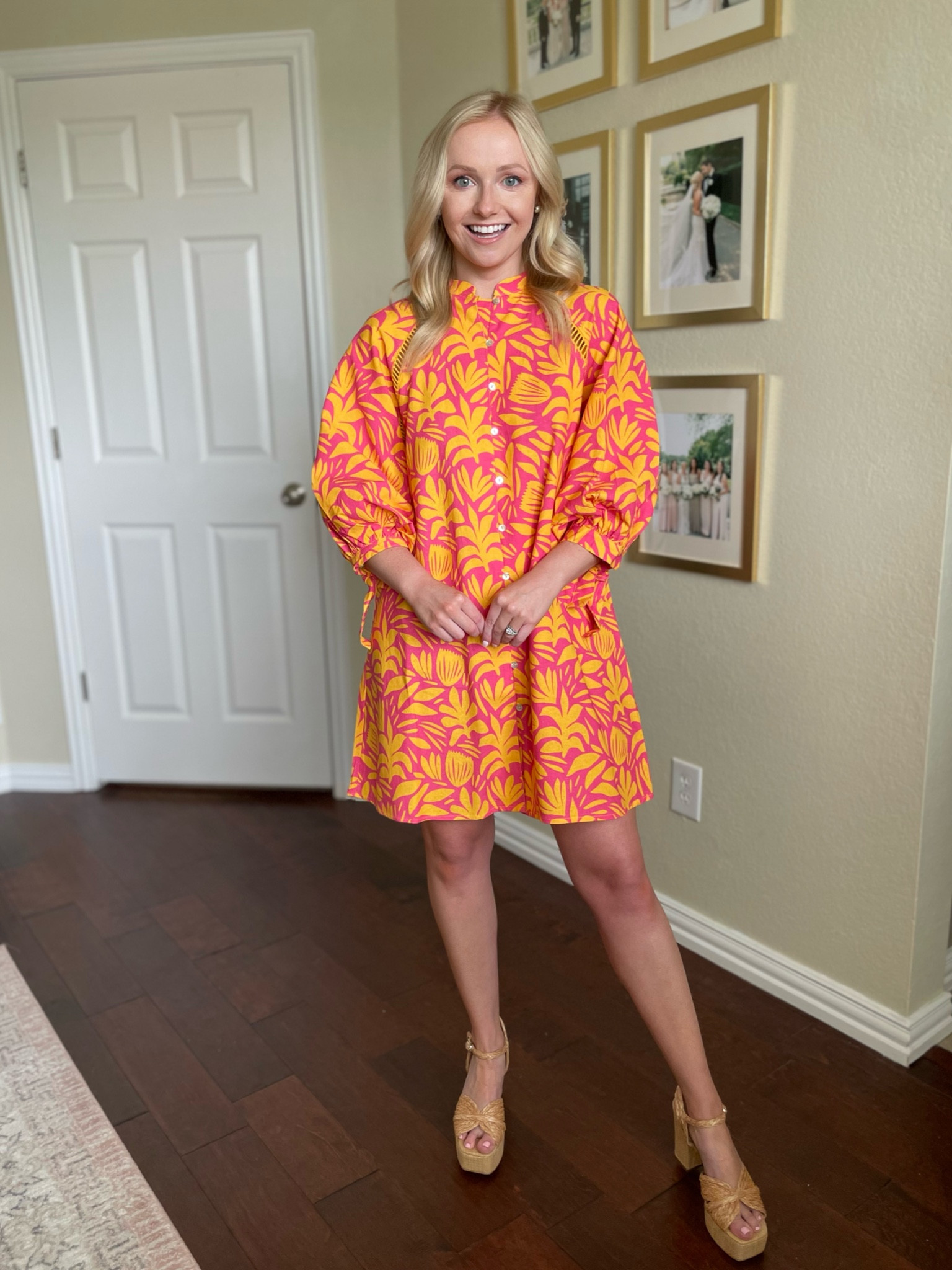 Wearing an XS | vacation dress, shift dress, summer dress, orange dress, yellow dress, floral dress 

#LTKSeasonal #LTKstyletip #LTKFind