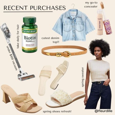 Recent purchases!

Amazon finds, Madewell, spring sweater, spring shoes, spring sandals, tarte, hair care, vacuum, Amazon finds 

#LTKstyletip #LTKfindsunder100 #LTKSeasonal