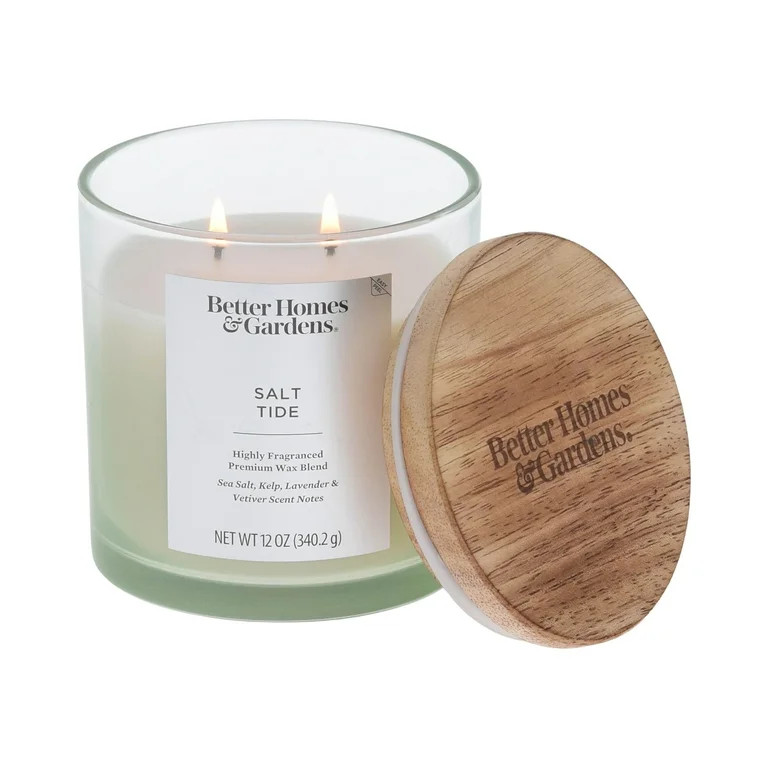 Better Homes & Gardens Salt Tide Scented 2-Wick Ombre Jar Candle 12oz | Walmart (US)