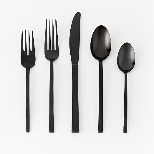 Matte Black Flatware Set | West Elm (US)