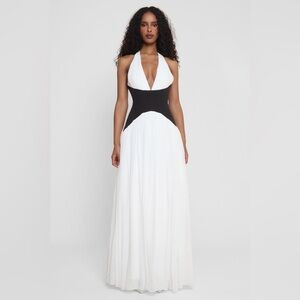 LEAU Harlowe Contrast Corset Maxi Dress, White, Large | Poshmark