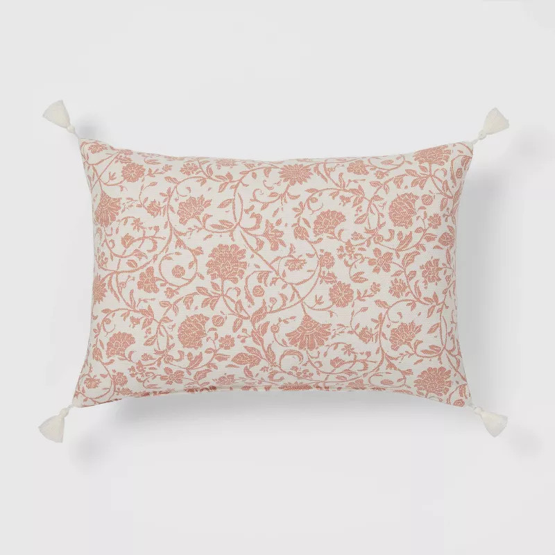 Floral Printed Reversible Lumbar Throw Pillow - Threshold™ | Target