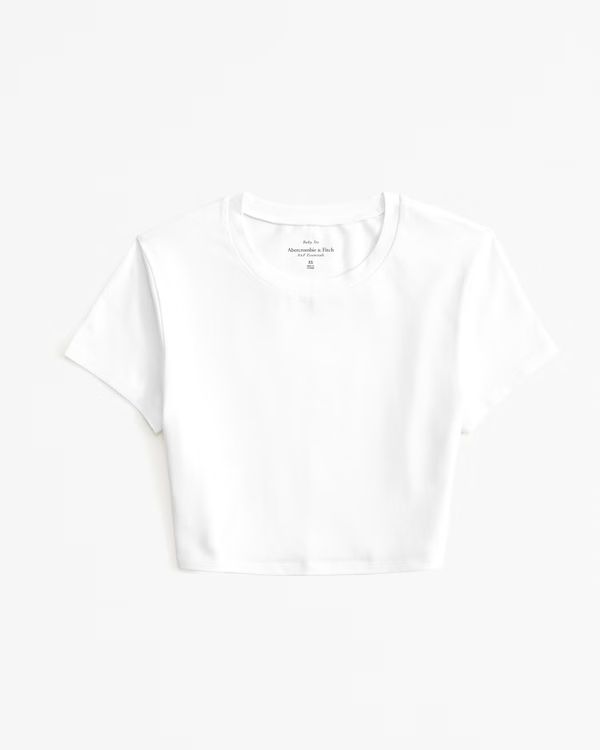 Women's Essential Ultra Cropped Baby Tee | Women's Tops | Abercrombie.com | Abercrombie & Fitch (US)