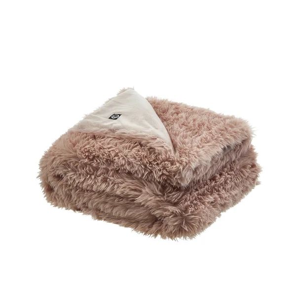 Pauhai 50"x60" Faux Lamb Fur Throw - Blush | Bed Bath & Beyond