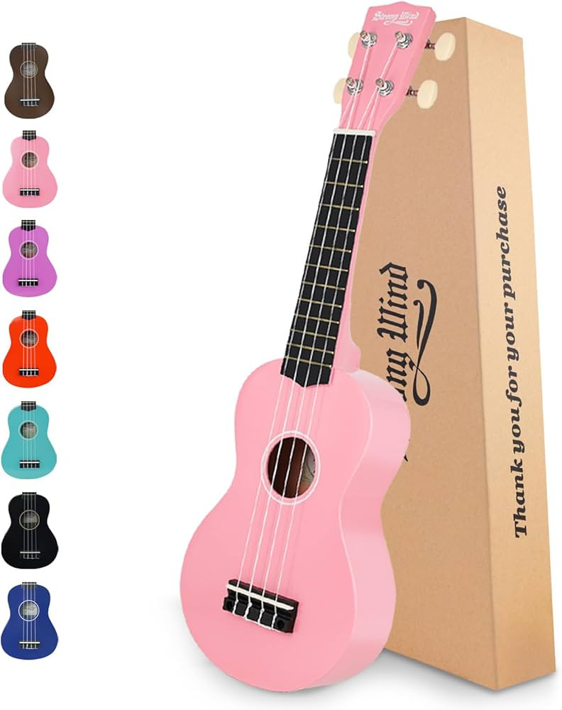 Strong Wind Soprano Ukulele 21 Inch Basswood Ukeleles for Beginners Four Strings Hawaiian Guitar ... | Amazon (US)