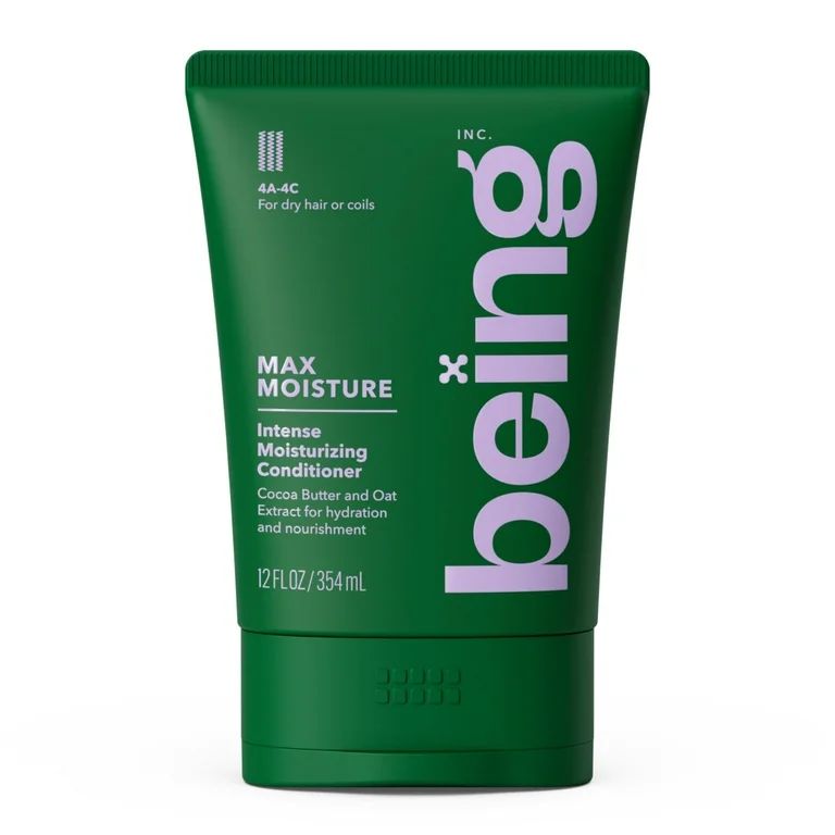 being MAX MOISTURE Intense Moisturizing Conditioner with Cocoa Butter and Oat Extract, 12 fl oz | Walmart (US)