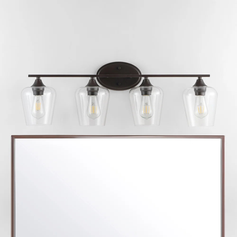 Longshore Tides Edmonia 4 - Light Oil Rubbed Bronze Vanity Light | Wayfair | Wayfair North America