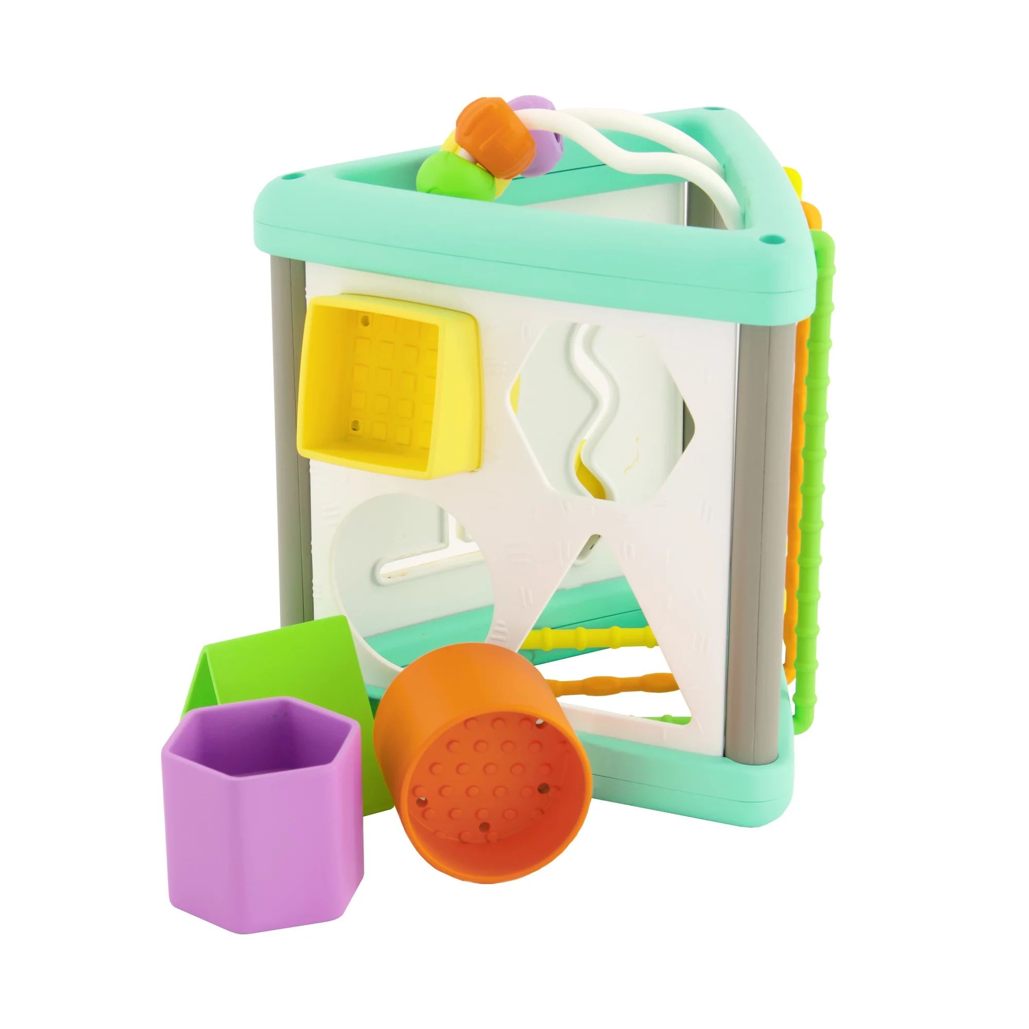 Infantino Activity Triangle & Shape Sorter with Four Shapes, Sensory Toy, 3-48 Months, Multicolor | Walmart (US)