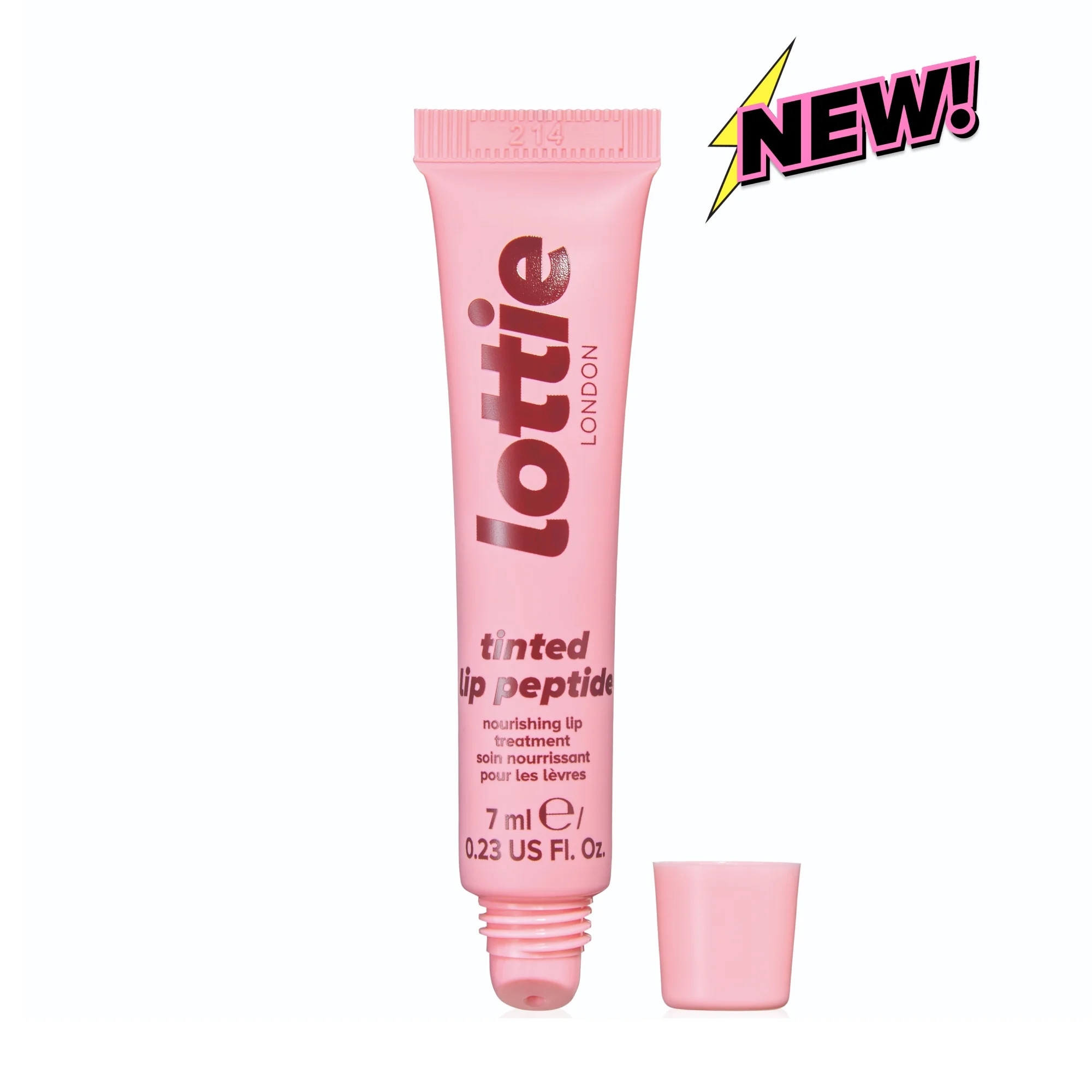 Lottie London Tinted Lip Peptide Cotton Candy, Pink Plumping & Hydrating Lip Balm, 0.23 fl oz | Walmart (US)