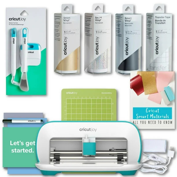 Cricut Joy Smart Machine with DIY Vinyl Decal Sampler & Essential Tools Starter Bundle - Walmart.... | Walmart (US)