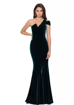 Betsy & Adam Women's Cold Shoulder Velvet Gown, 2 | Belk