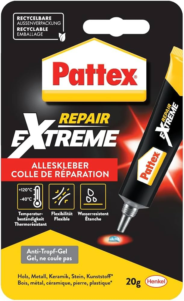 Pattex Repair Extreme, nicht-schrumpfender und flexibler Alleskleber, temperaturbeständiger Repa... | Amazon (DE)