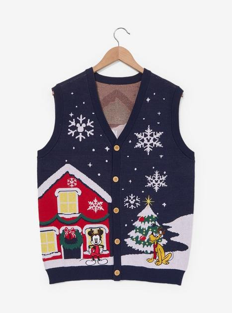 Disney Mickey Mouse & Friends Holiday Scene Sweater Vest - BoxLunch Exclusive | BoxLunch