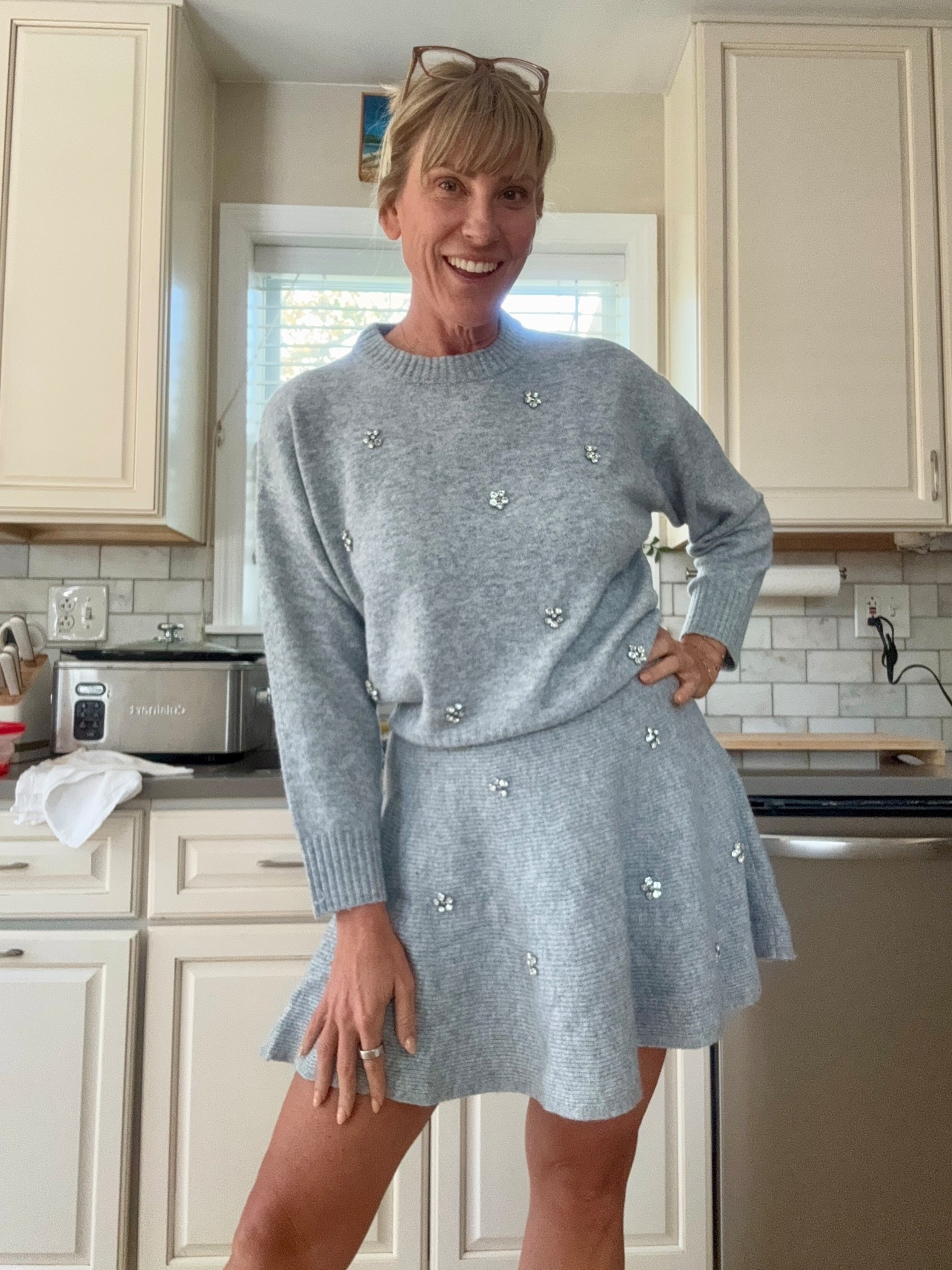 Sweater set! Perfect for the holidays. Hard to believe this is from Walmart!! It already sold out and is restocked! Run!

I am wearing M in both  

#LTKHoliday #LTKMidsize #LTKSeasonal