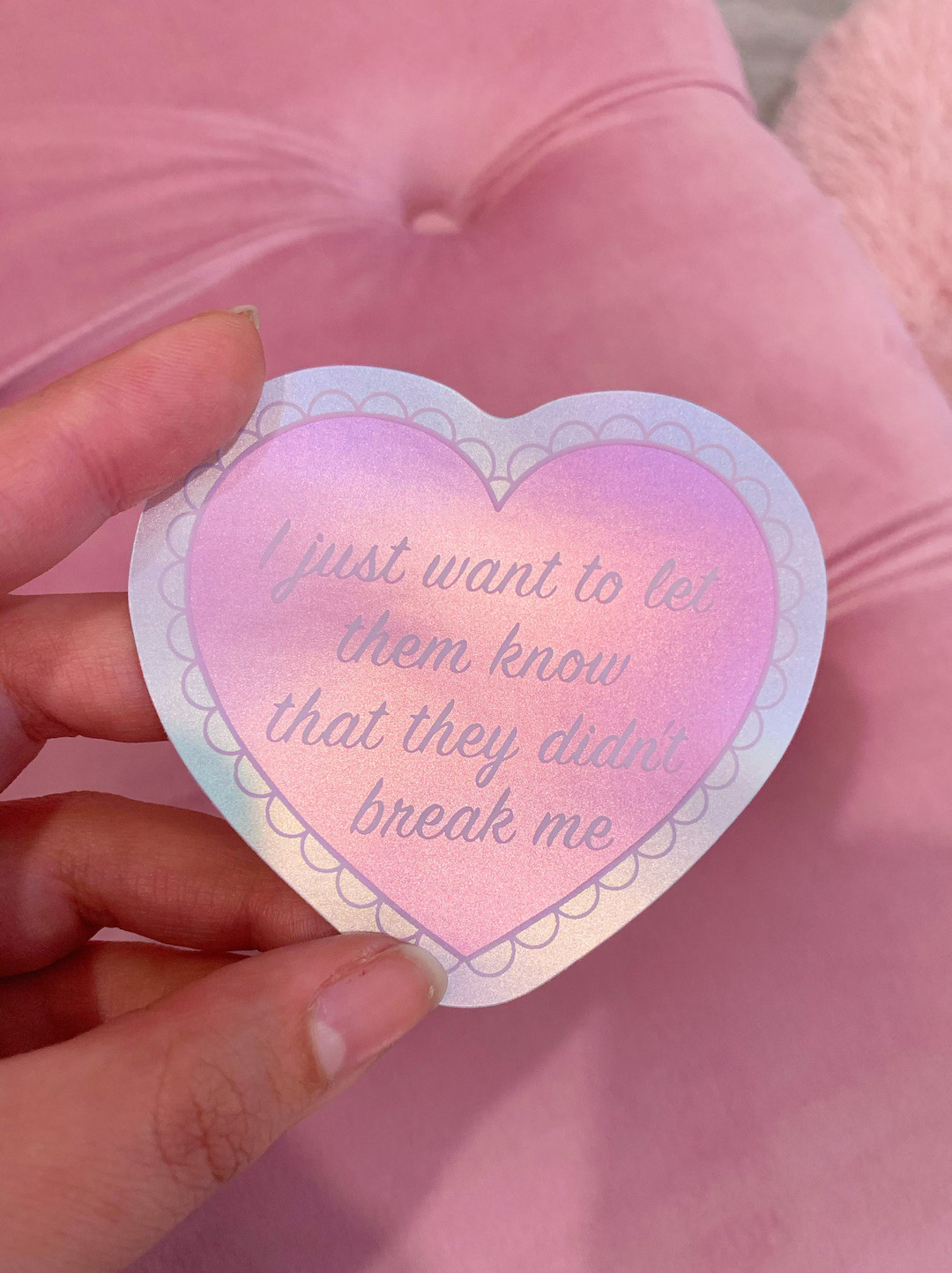 Pretty in Pink Sticker Holographic - Etsy | Etsy (US)