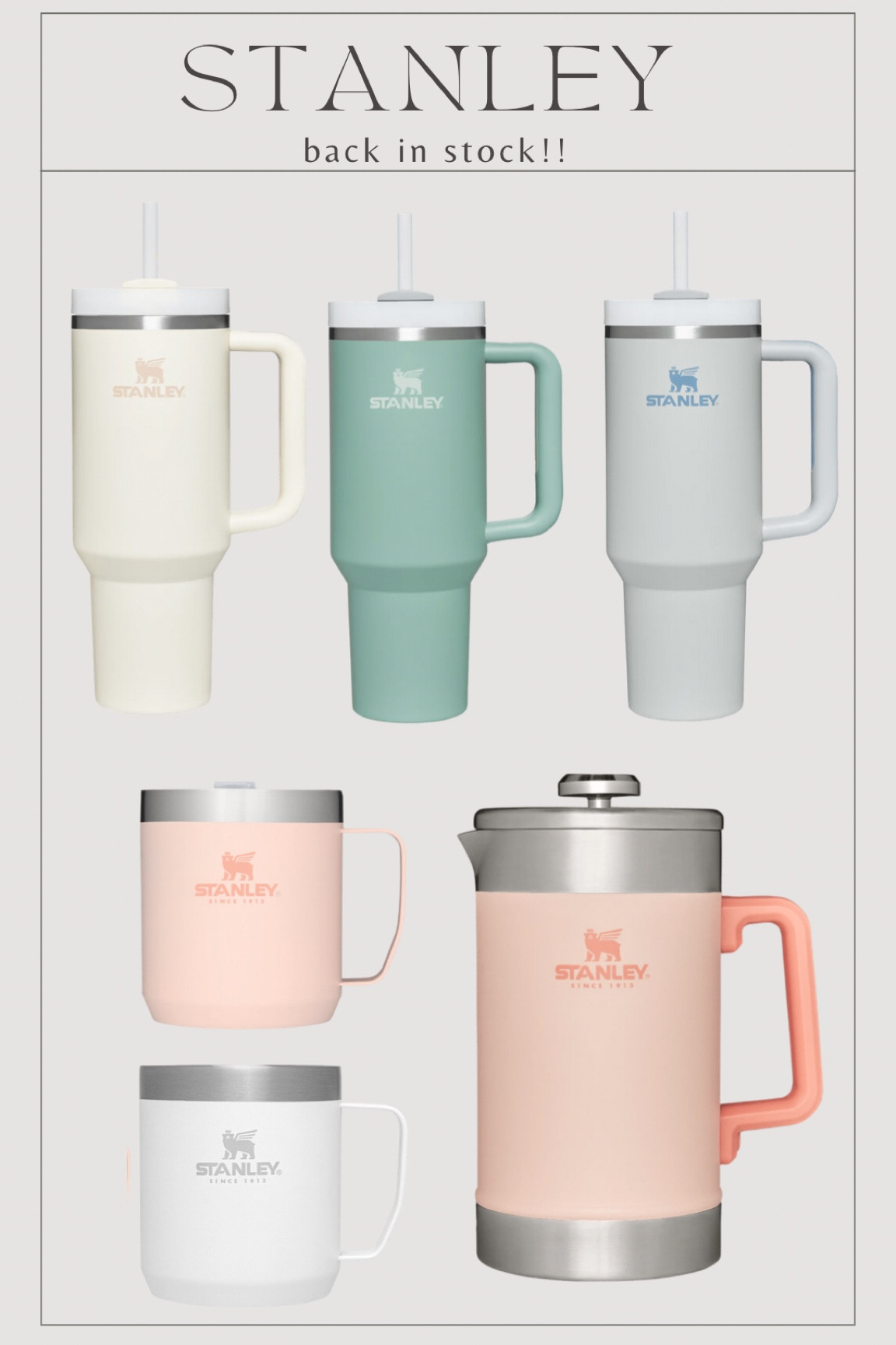 Stanley cups back in stock 
Christmas gift idea 

#stanleycups #giftguide #christmas #laurabeverlin 

#LTKHoliday #LTKunder50 #LTKsalealert