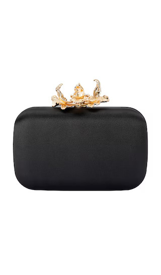 Adele Orchid Lock Clutch in Black | Revolve Clothing (Global)