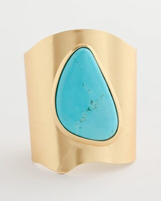 Women's Turquoise Blue Howlite Statement Cuff | Chico's | Chico's
