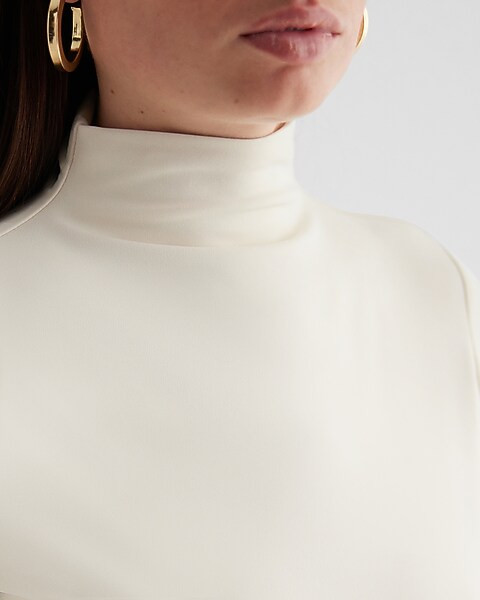 Body Contour High Compression Mock Neck Long Sleeve Bodysuit | Express