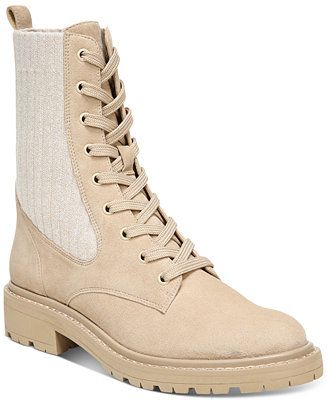 Sam Edelman Lydell Lace-Up Lug Sole Combat Boots & Reviews - Booties - Shoes - Macy's | Macys (US)