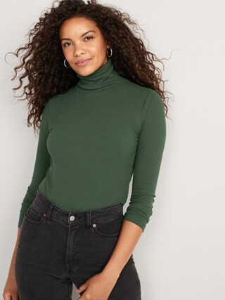 Rib-Knit Turtleneck Top for Women | Old Navy (US)