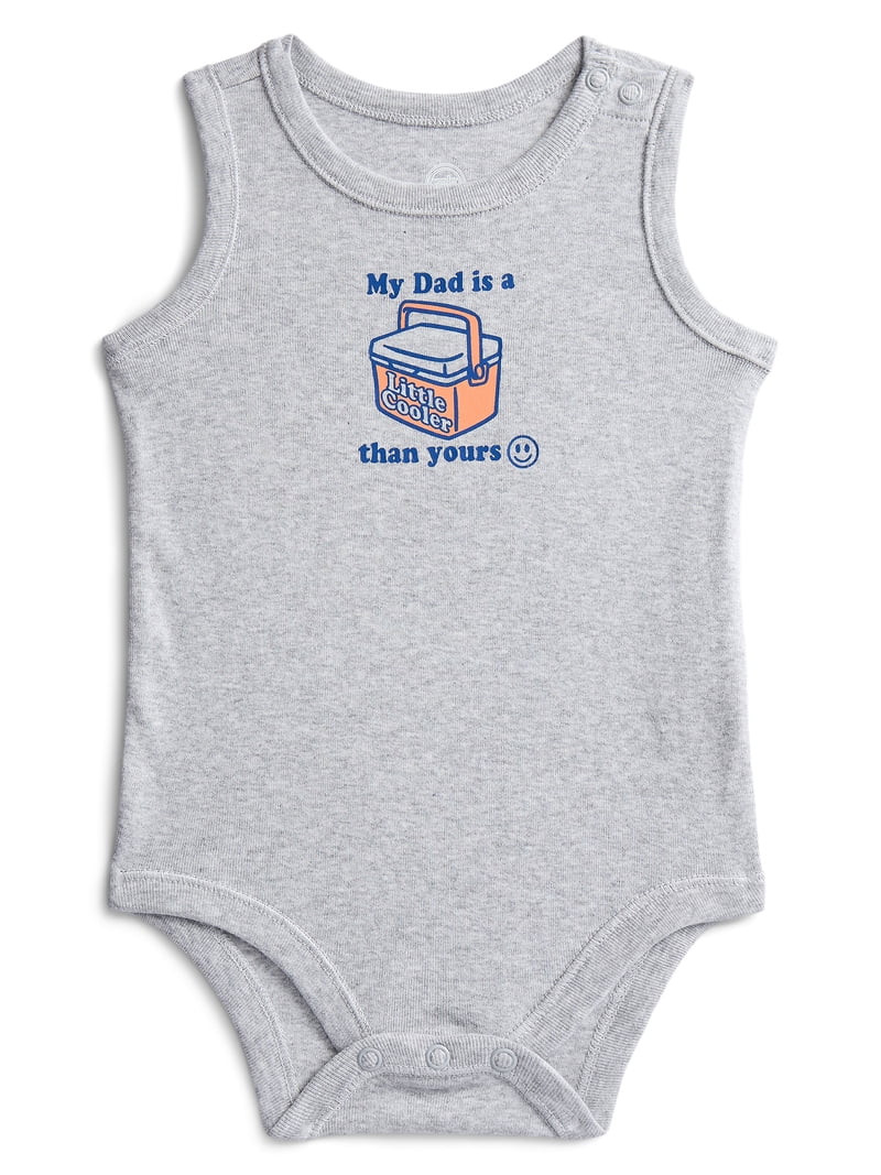 Wonder Nation Baby Boys' Graphic Cotton Tank Bodysuit, Sizes 0M-24M | Walmart (US)