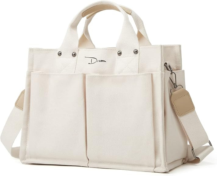 Obosoyo Canvas Tote Bag Purses for Women Large Canvas Work Shoulder Bags Casual Crossbody Purse f... | Amazon (US)
