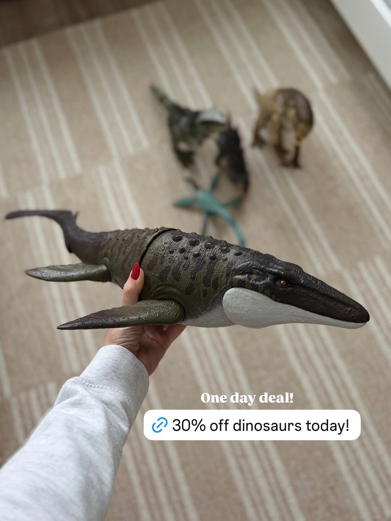 One day deal at target, 30% off Jurassic World dinosaurs!

#LTKKids #LTKSaleAlert #LTKGiftGuide