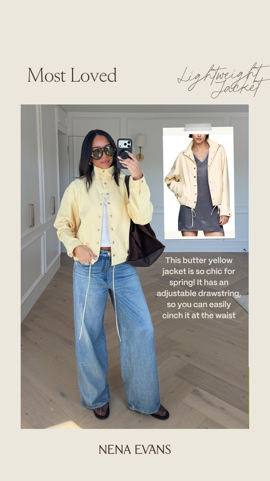 Your favorite last week 🤍 Wearing size S white tee, S yellow funnel jacket, size 29 jeans (run big, size down) and flats fit tts 

spring outfit, spring fashion, spring style, weekend outfit, casual outfit, lunch outfit, denim, sweatpants jeans 

#LTKmomlife #LTKSeasonal #LTKSaleAlert