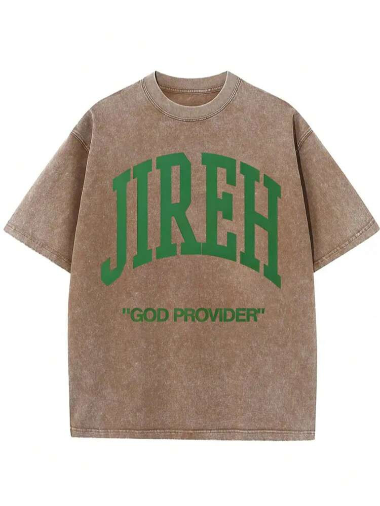 GLEC JIREH, God Provider, Classic Retro Simple And Elegant Fashionable Casual Popular Letter Patt... | SHEIN