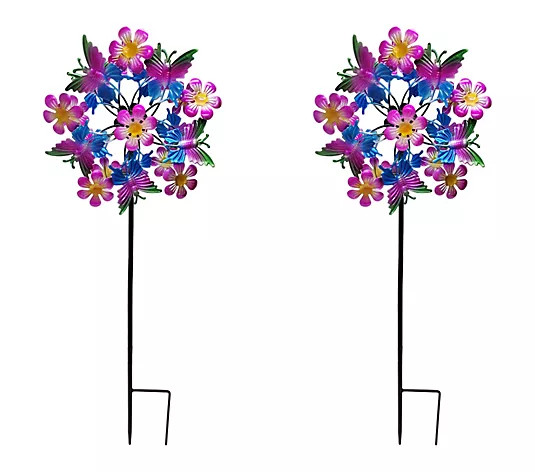 Make Your Selection: Temp-Tations Outdoors Set of 2 Mini Wind Spinners | QVC