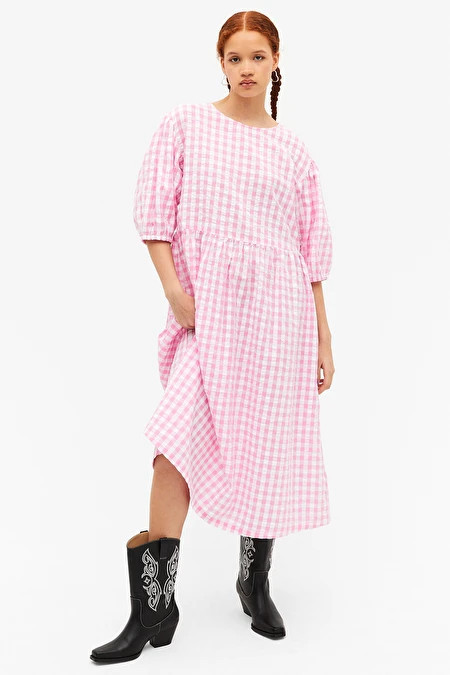Cotton midi dress | Monki