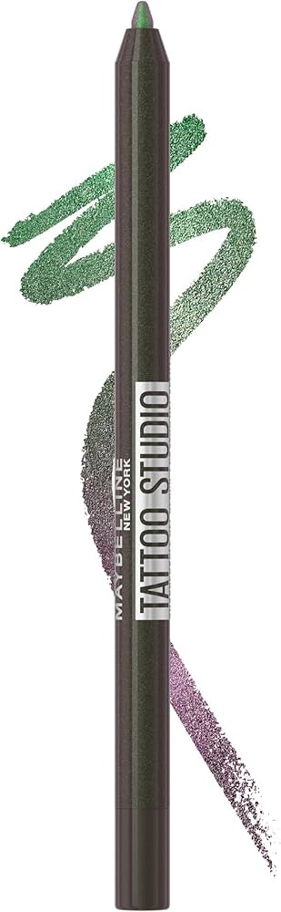 MAYBELLINE Tattoo Studio Long-Lasting Sharpenable Eyeliner Pencil, Glide on Smooth Gel Pigments w... | Amazon (US)
