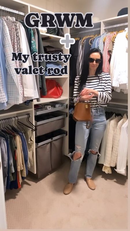Using a valet rod to help outfit plan, pack for a trip and bring your dry cleaning in the closet will make life so much easier! Make sure you check your closet depth before ordering 

#LTKstyletip #LTKfindsunder100 #LTKhome