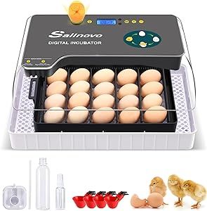 Sailnovo 20 Egg Incubator, with Automatic Egg Turner & Candler, External Water Addition, ℉ Temp... | Amazon (US)