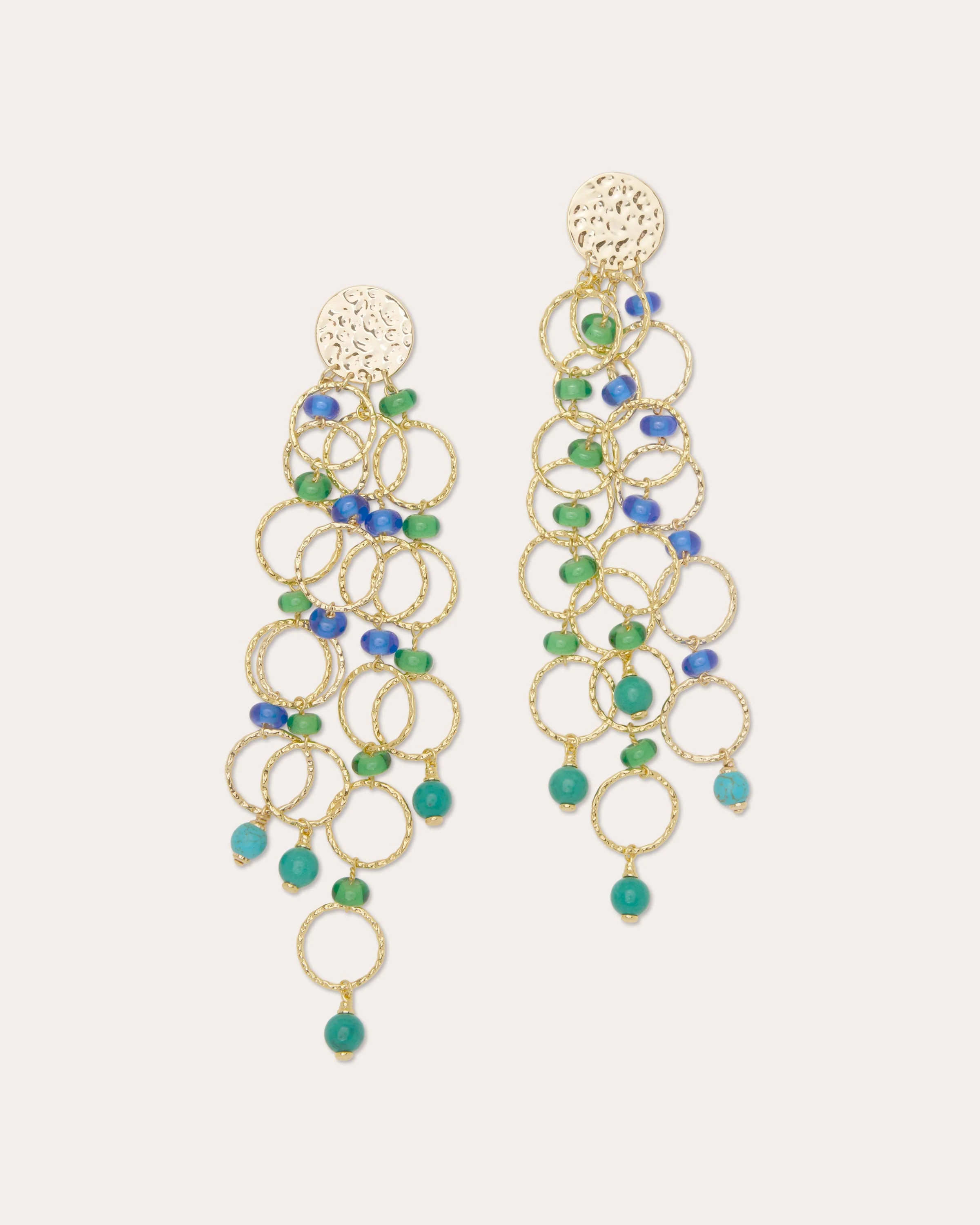 Lila Beaded Chandelier Earrings in Turquoise | Ramy Brook