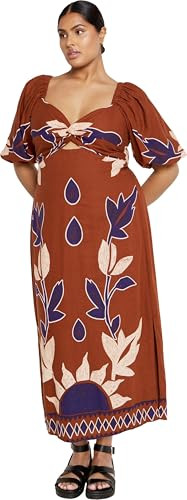City Chic Women's Plus Size Dress - Nala Print Maxi, 12 | Amazon (US)