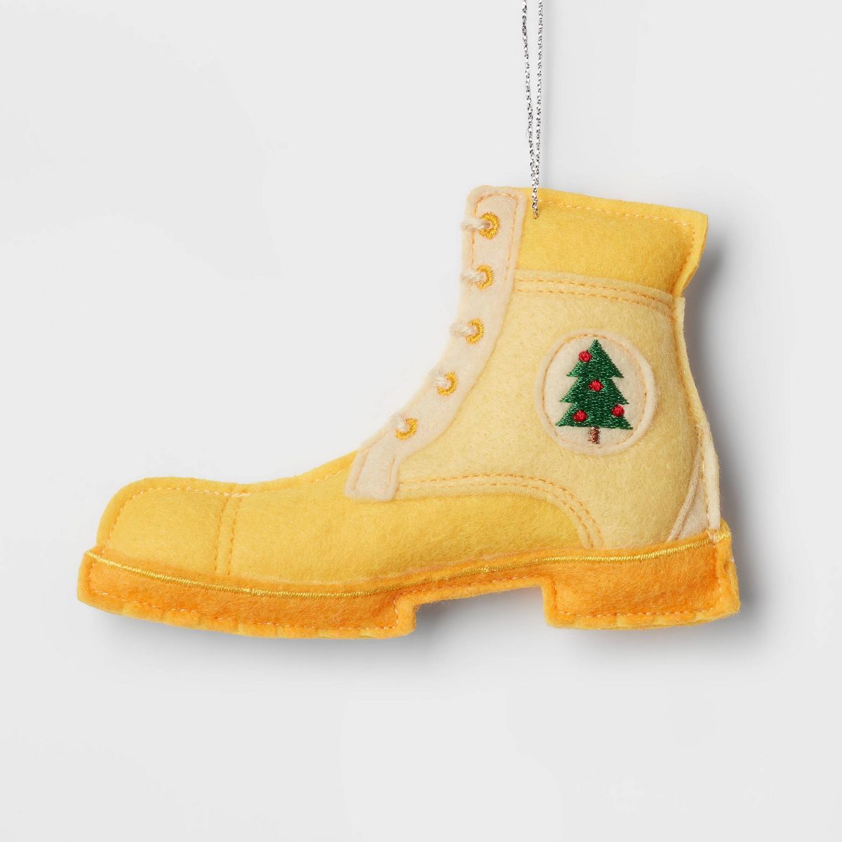 Fabric Hiking Boot Christmas Tree Ornament Yellow - Wondershop™ | Target
