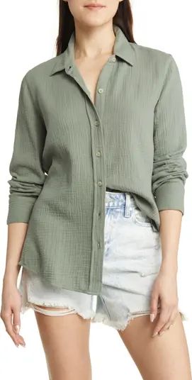 Gauze Button-Up Shirt | Nordstrom