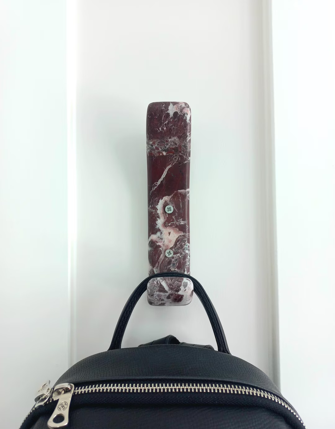 Natural Marble Jewelry & Key Wall Hanger, Rosso Levanto Marble Hanger, Marble Hook for Hanging Ac... | Etsy (US)